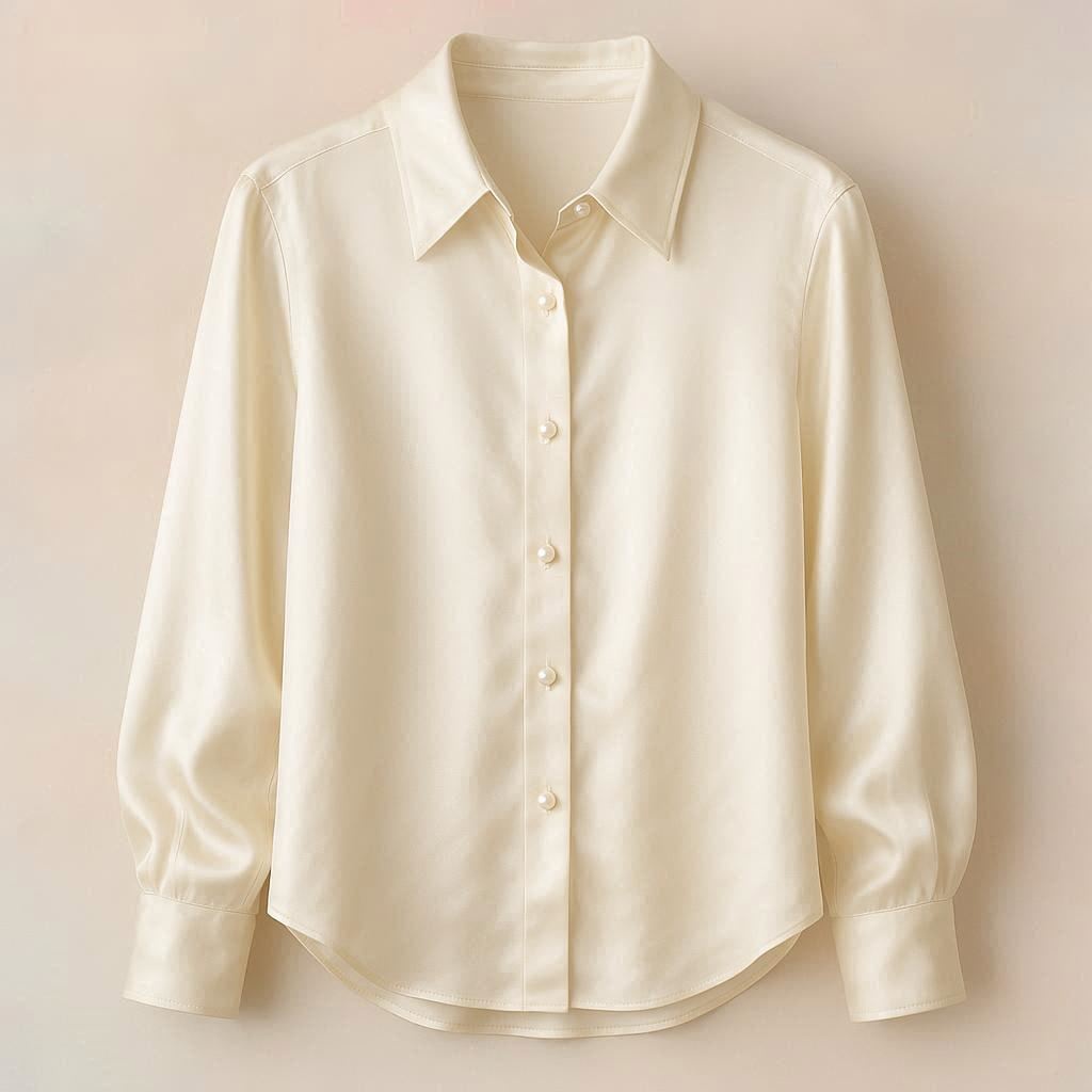 Cream Silk Blouse